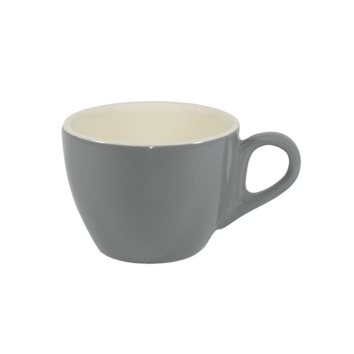 Brew-French Grey/White Large Flat White  Cup 220Ml x 6
