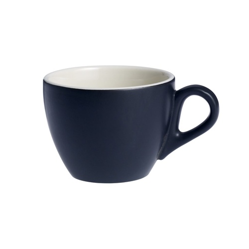 Brew-Smoke/White Matt Large Flat White Cup 220Ml x 6