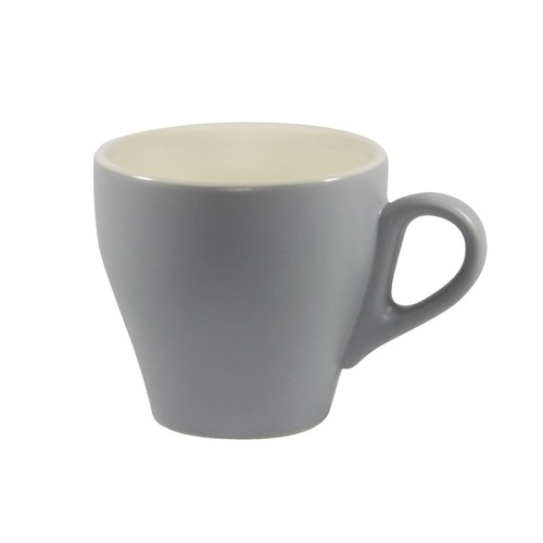 Brew-Silver Ice/White Matt Long Black Cup 220Ml x 6