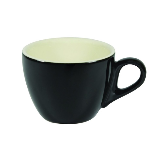 Brew-Onyx/White Large Flat White Cup 220Ml x 6