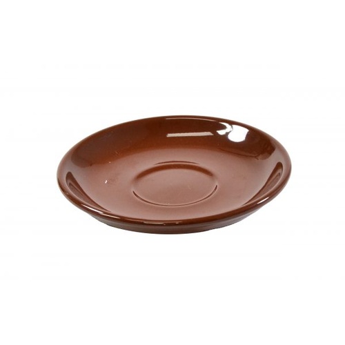 Brew Saucer Brown Gloss Saucer for Cappuccino & Long Black x 6
