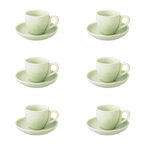 Brew Pistachio Espresso Cup & Saucer x 6