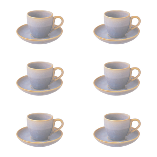 Brew Azure Blue Espresso Cup & Saucer x 6