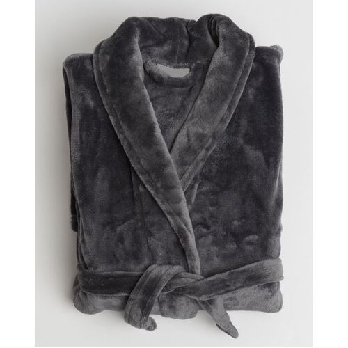 Deluxe Microfibre Robe Charcoal