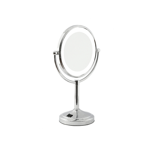 LED Magnifying Mirror Tabletop - Silver 5X Magnifier