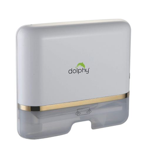 Multifold Paper Towel Dispenser - White & Gold