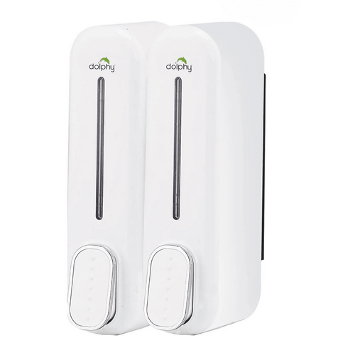 Double Soap Dispenser 300ml - White