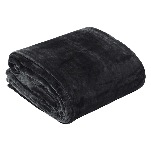 Charcoal Ultra Soft Velvet Blanket - Double