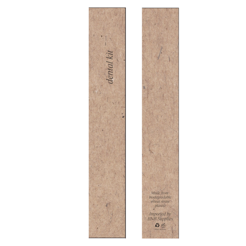100 x Wheat Straw Dental Kit Kraft Paper Boxed 