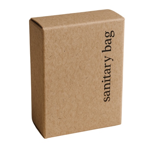 500 x Cornstarch Sanitary Bag Kraft Paper Boxed