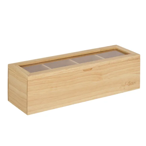 Small Timber Tea Box Natural
