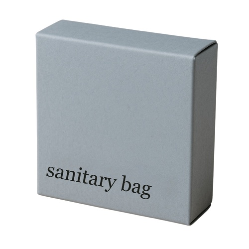 Sample Cornstarch Sanitary Bag Steel Blue Boxed