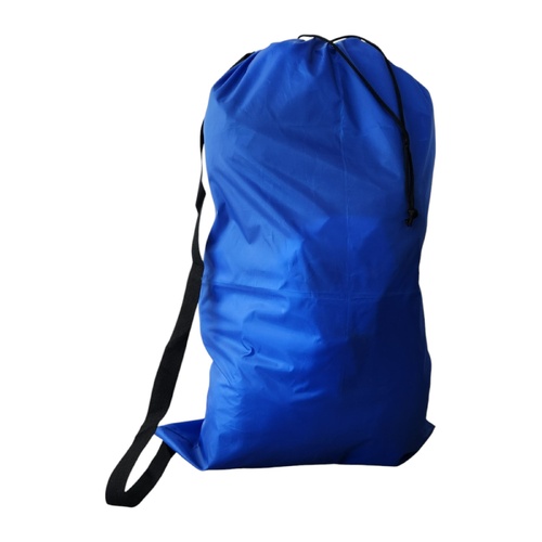 Shoulder Strap Tall Polyester Laundry Bag Blue
