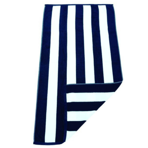 Havana Navy Striped Beach & Pool Towel x 1