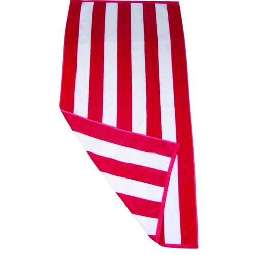 Havana Red Striped Pool Towel x 1