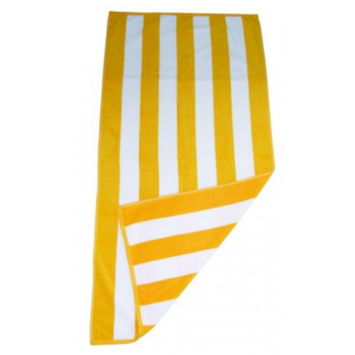 Havana Yellow Striped Pool Towel X 20