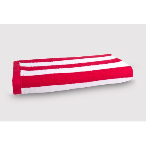 Hawaiian Striped Beach Towel - Red