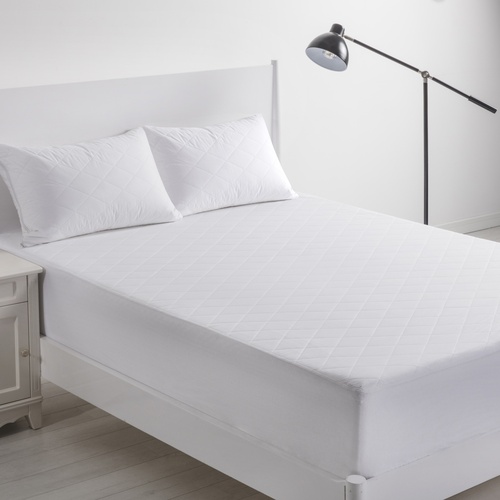 Deluxe Waterproof Long Single Cotton Velour Mattress Protector