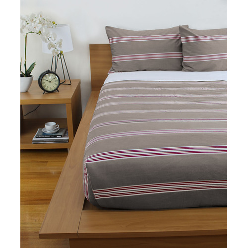 Pillow Case Hudson Stripe Comforter Almond