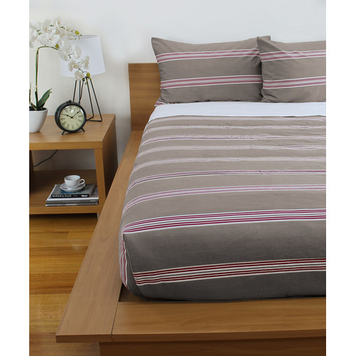 Pillow Case Hudson Stripe Comforter Almond