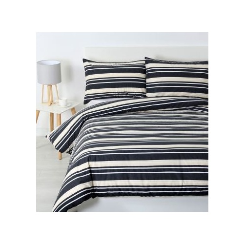Brighton Quilt Cover Set Charcoal - King Single