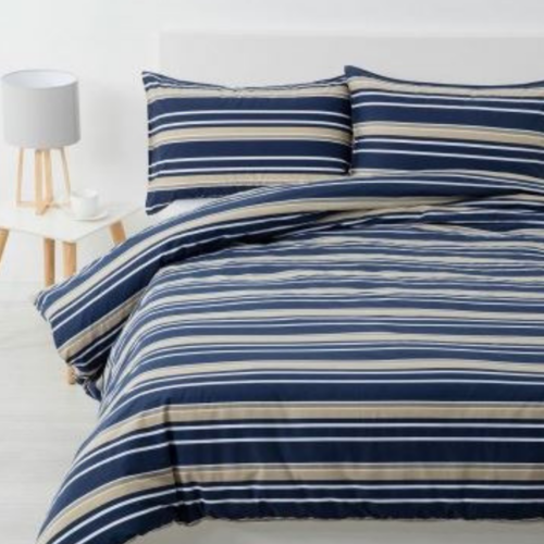 Brighton Quilt Cover Set Navy - King Single