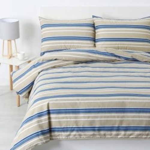 Brighton Quilt Cover Set Oatmeal Queen