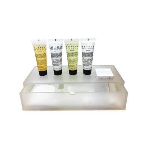 Frosted White Acrylic Amenities Box