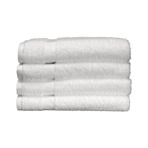 Bath Towel White- CAM Border 525gsm 