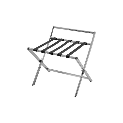Luxury Stainless Steel Luggage Rack with back