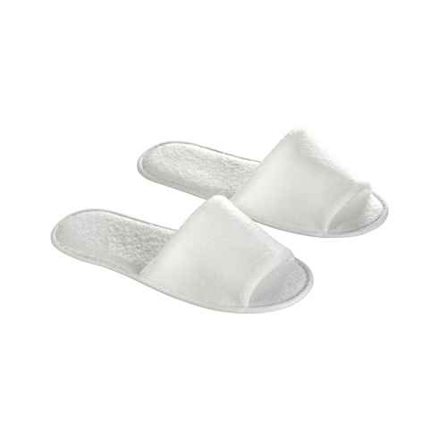 Budget Terry Open Toe White Slipper 28Cm x 1 Pair