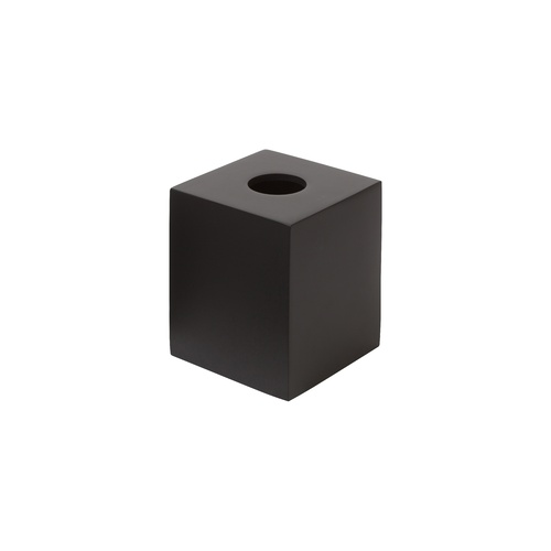 Black Resin Tissue Box Square