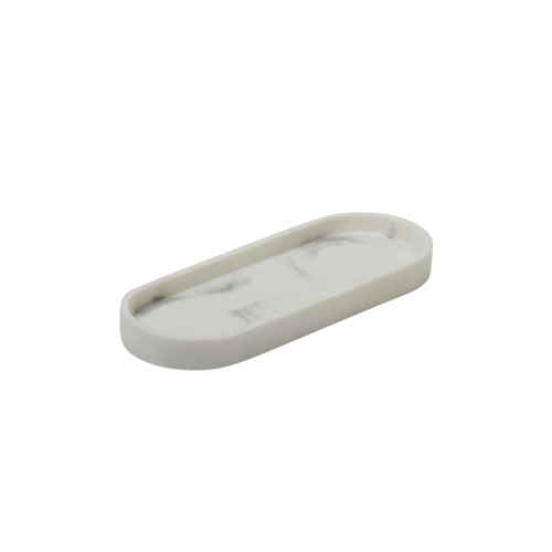 Marble Resin Oval Amenity Tray