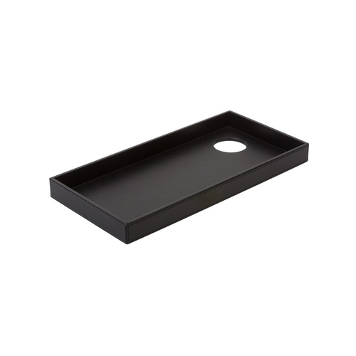 Welcome Tray Black Leatherette