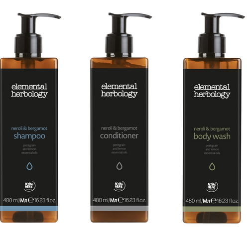 Elemental Herbology 480ml Shampoo, Conditioner & Body Wash
