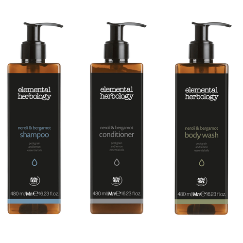Elemental Herbology 480ml Shampoo, Conditioner & Body Wash