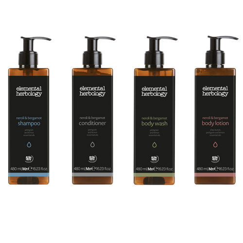 Elemental Herbology 480ml Shampoo, Conditioner, Body Wash & Body Lotion