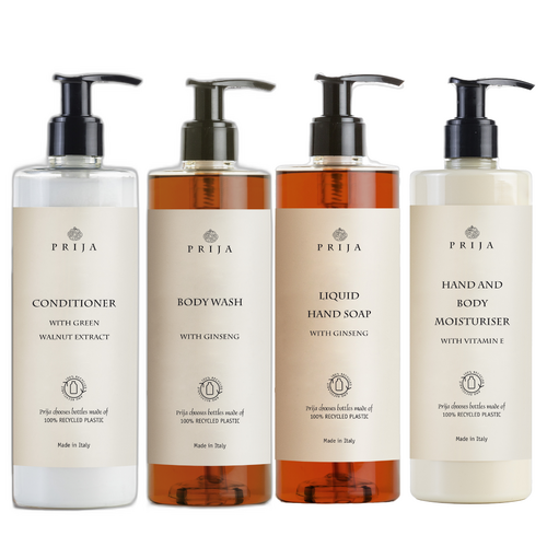 Prija Fortifying Conditioner, Body Wash, Liquid Hand Soap and Hand & Body Moisturiser 380ml