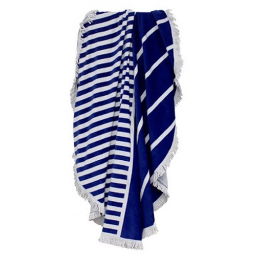 Round Beach Towel - Navy Blue
