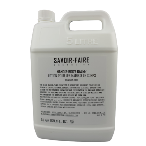 Savoir- Faire Hand & Body Lotion 5 litre