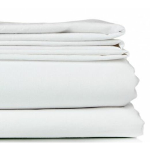 Crisp Double Fitted Sheet - White