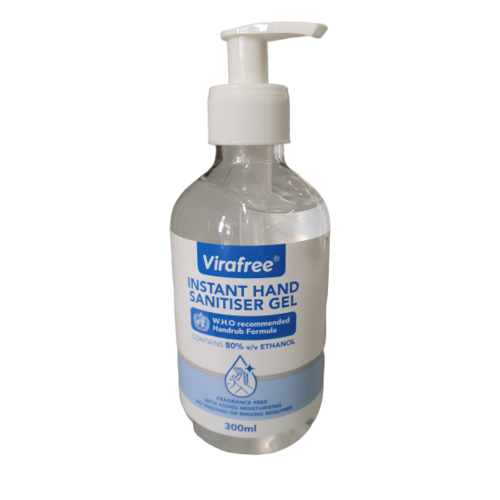 Virafree Hand Sanitiser Gel Bottle 300ml x 1