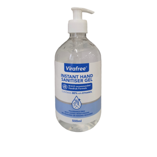Virafree Hand Sanitiser Gel Bottles 500ml x 1