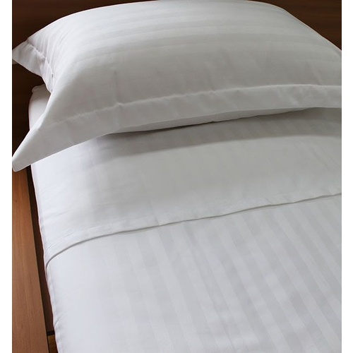 Satin Stripe King Flat Sheet