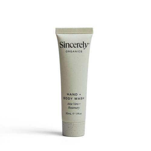 200 x Sincerely Organics 30ml Hand + Body Wash