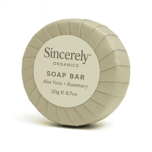 Sample Sincerely Organics Pleat Wrapped Soap Bar 20g