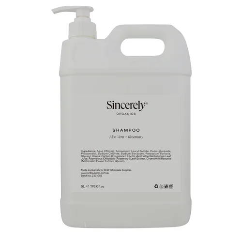 Sincerely Organics 5 Litre Shampoo