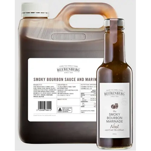 Beerenberg Smoky Bourbon Sauce & Marinade Food Service 2L 
