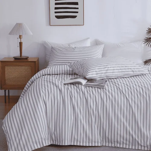 Standard Pillowcase Sorrento Stripe Pewter 