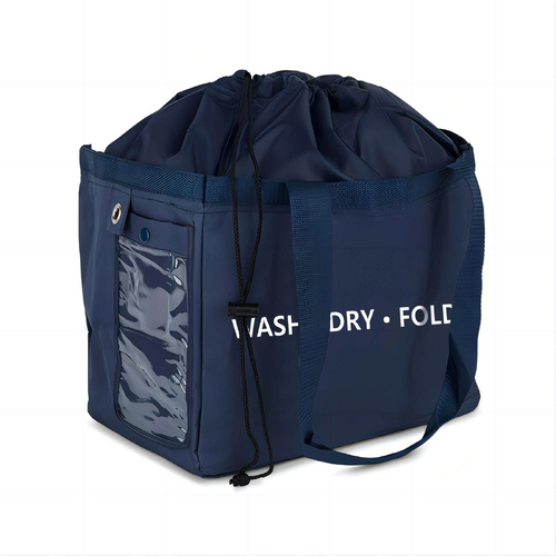Wash Dry Fold Laundry Bag Basket- Navy